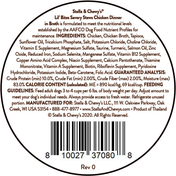 Lil Bites Savory Stews Chicken Dinner in Broth - 2.7 oz