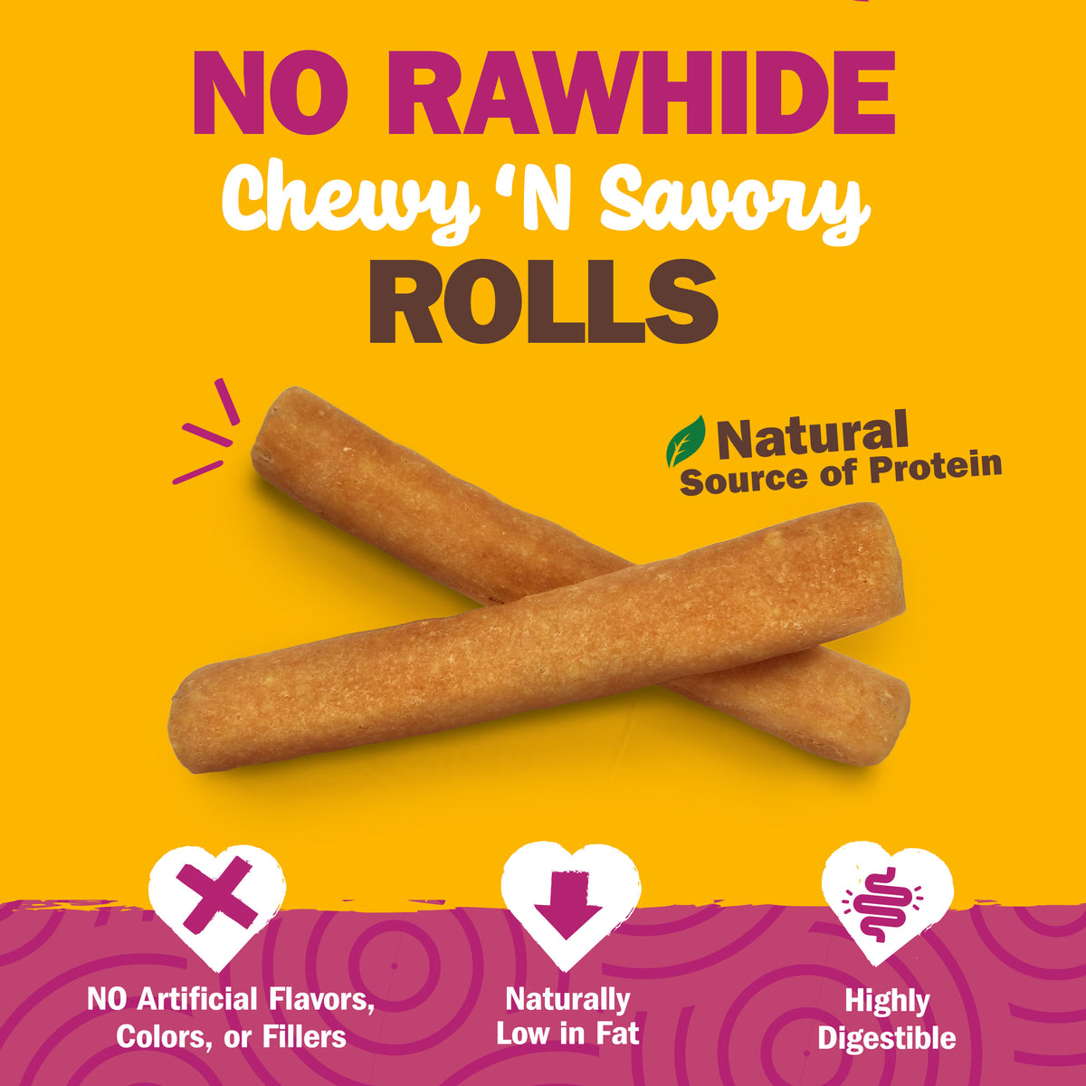 Cadet Chewalicious Rawhide-Free Natural Chewy 'N Savory Rolls Chicken (2 Count)