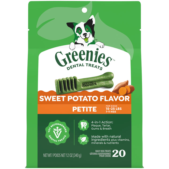 Greenies Dog Dental Treats Sweet Potato Petite 12 oz