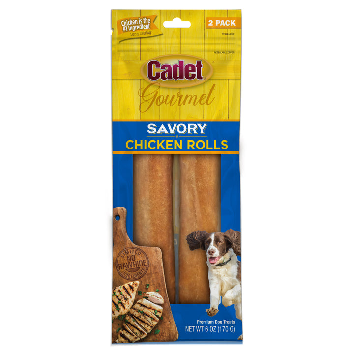 Cadet Gourmet Savory Chicken Rolls Rawhide Alternative 6 Ounce (1 Count)
