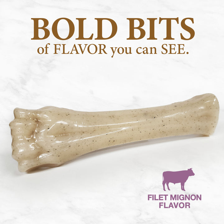 Nylabone Strong Chew Gourmet Style Knuckle Bone Dog Chew Toy Souper Filet Mignon X-Large (1 Count)
