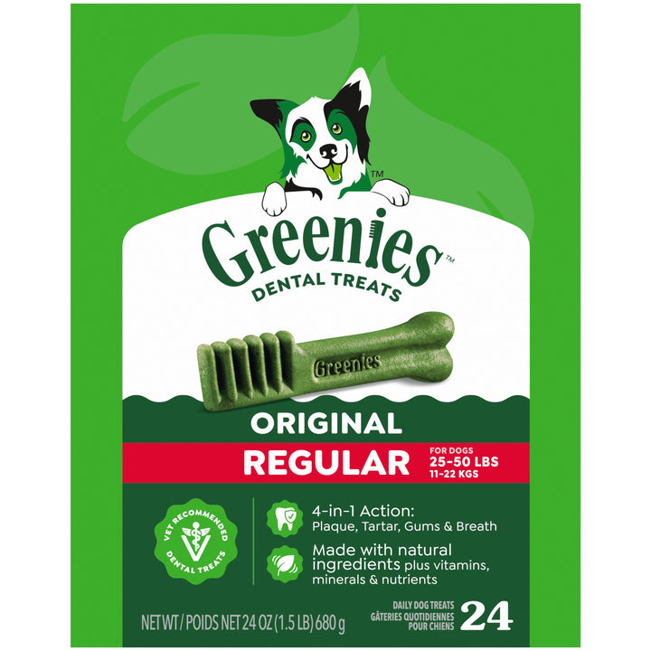 Greenies Original Dental Dog Chews Regular 24 oz