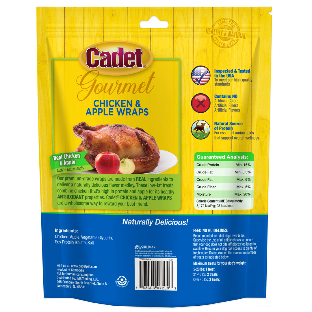 Cadet Gourmet Chicken &amp; Apple Wrapped Dog Treats 14 Ounce