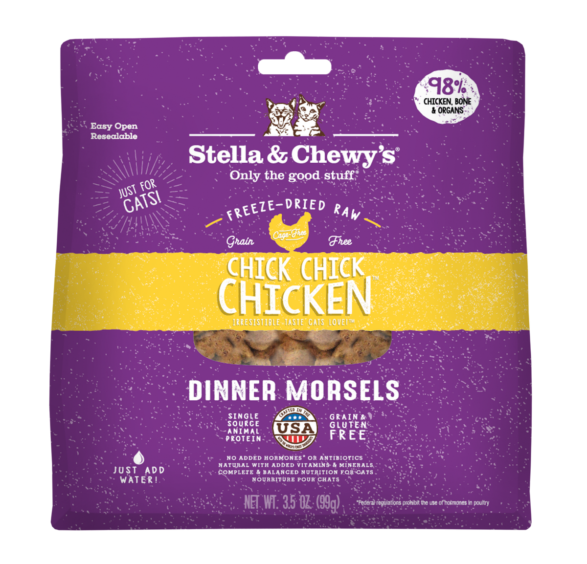 Freeze-Dried Chick Chick Chicken Morsels - 3.5 oz