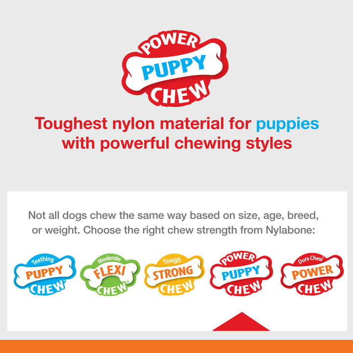 Nylabone Puppy Power Chew Knuckle Bone Pop-In Treat Toy &amp; Treat Combo Chicken Medium (1 Count)