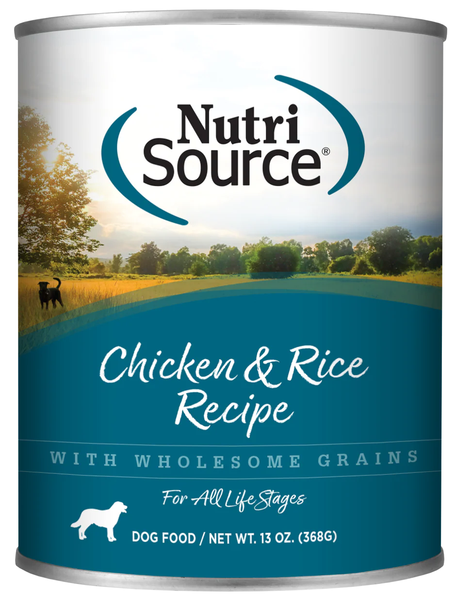 NutriSource Chicken and Rice Wet Dog Food 12.3 oz