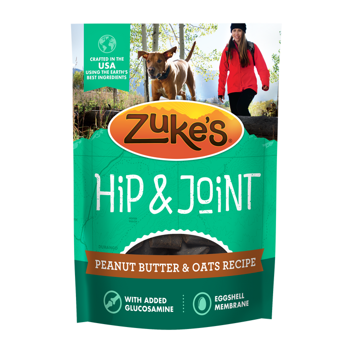 Zukes Hip Action Peanut Butter and Oats Dog Treats 16 oz