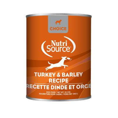 NutriSource Dog Can Choice Turkey Barley 12.3 oz