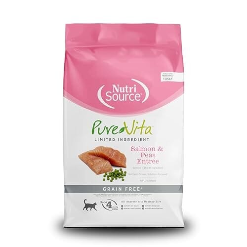 NutriSource PureVita Salmon and Peas Grain Free Dry Cat Food 4 lbs