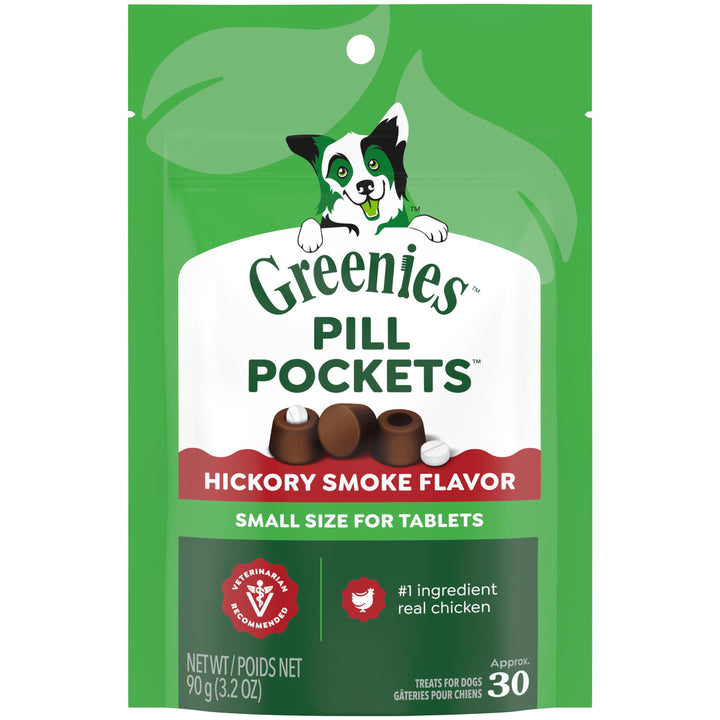 Greenies Canine Pill Pockets Hickory Smoked Tablets 3.2oz 30pk