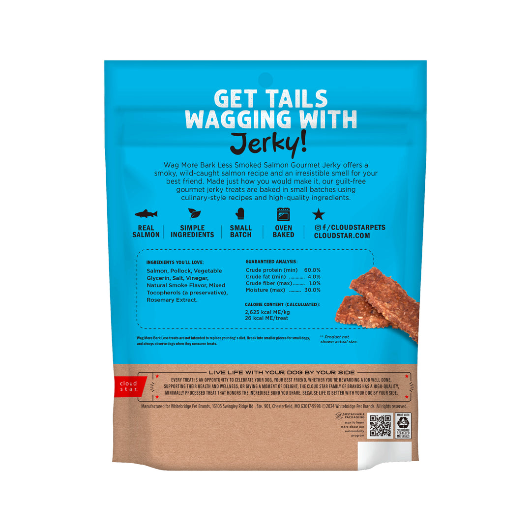 Wag More Smoked Salmon Jerky - back