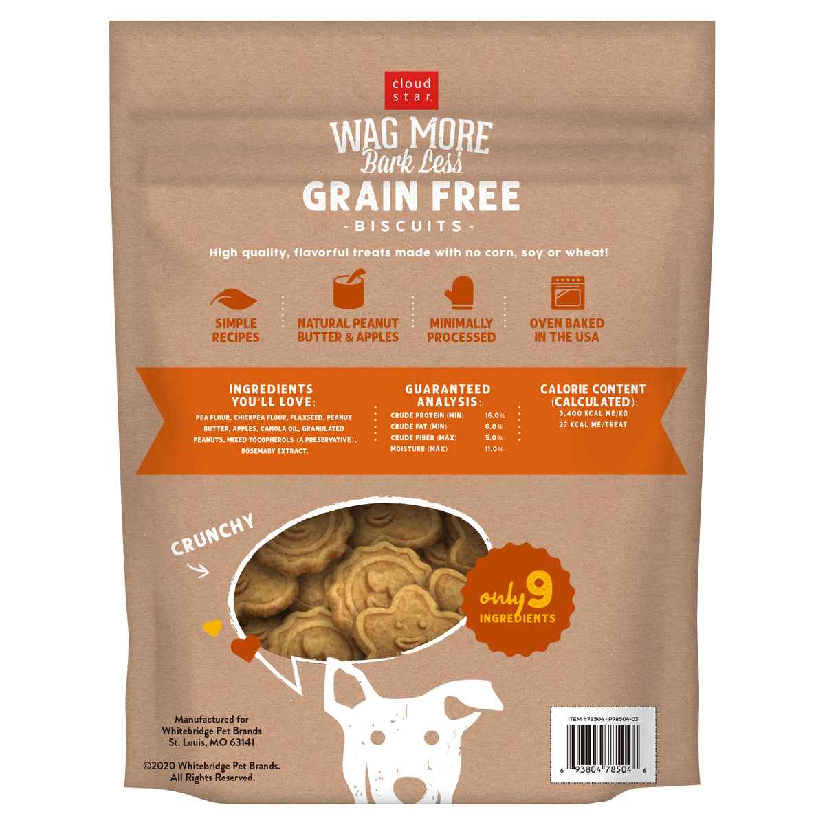 Wag More Bark Less PB and Apples 2.5lb - back