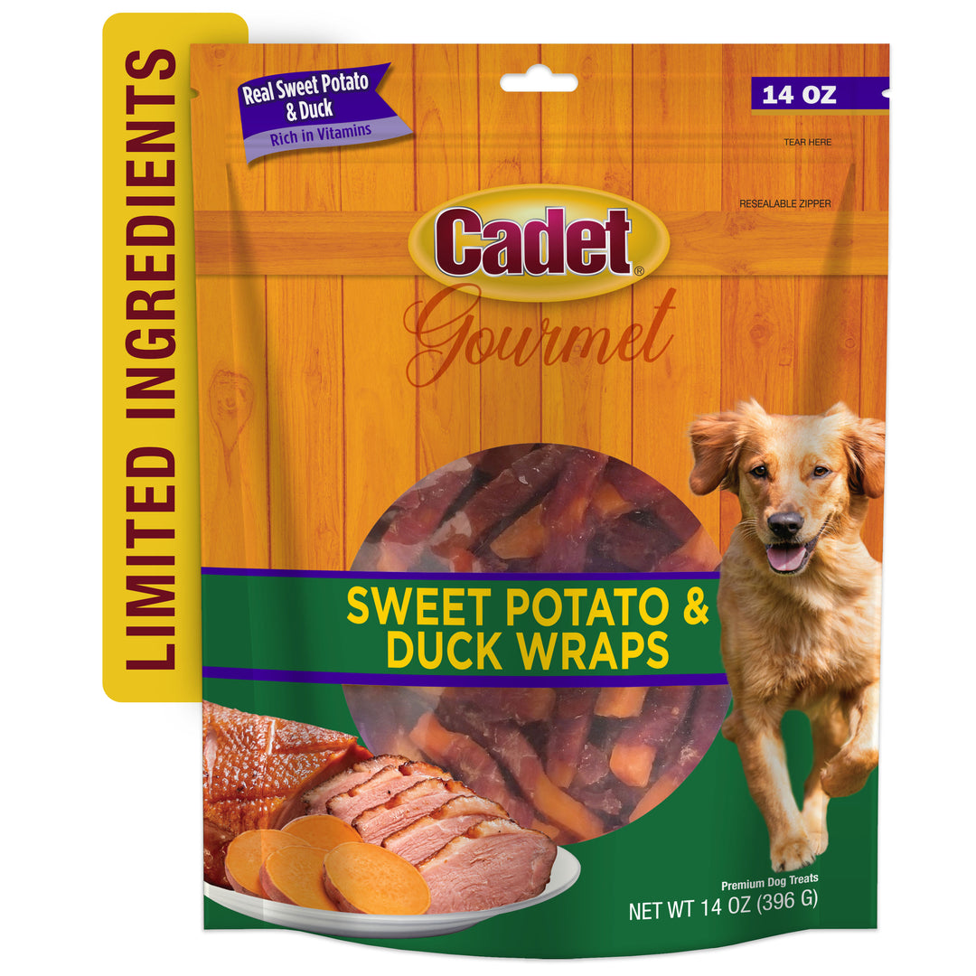 Cadet Gourmet Sweet Potato &amp; Duck Wrapped Dog Treats Duck &amp; Sweet Potato 14 Ounce