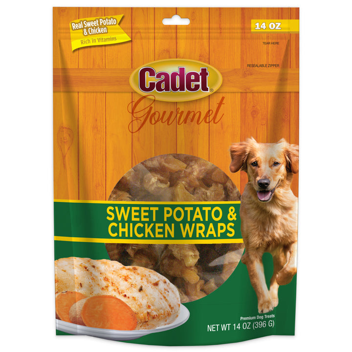 Cadet Gourmet Chicken-Wrapped Sweet Potato Dog Treats Chicken &amp; Sweet Potato 14 Ounce