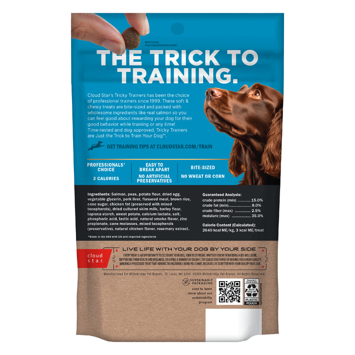 Cloud Star Chewy Salmon Training Treats 5oz - back