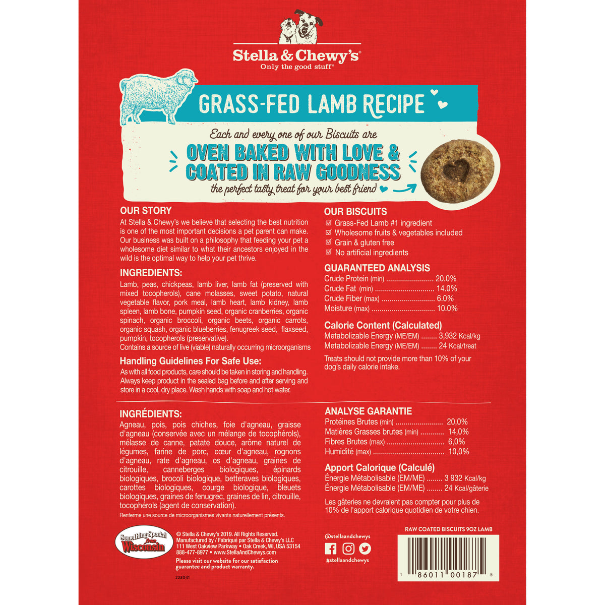 Raw Coated Biscuits Lamb - 9 oz