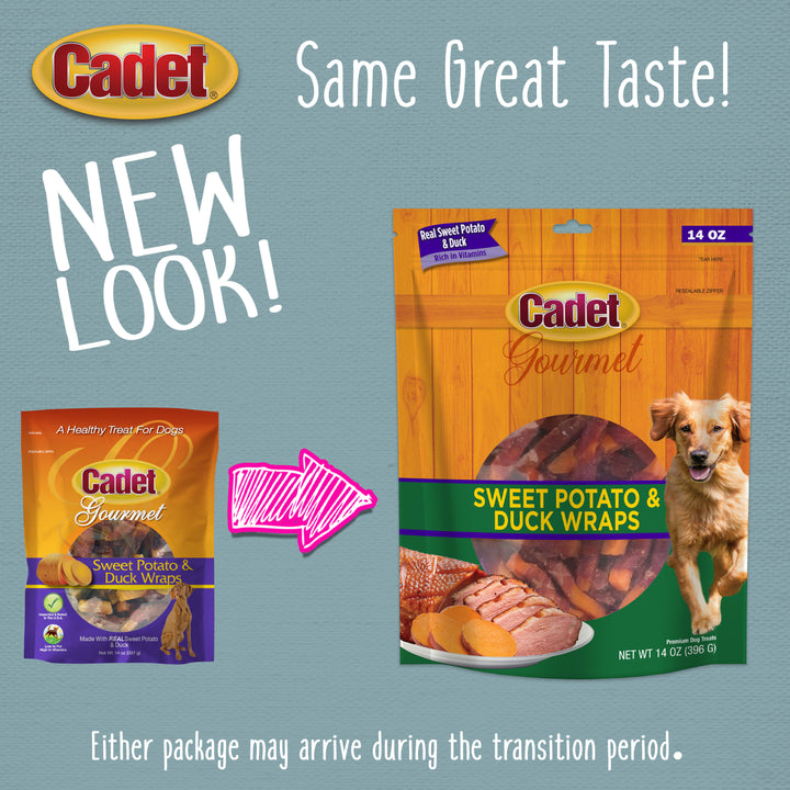 Cadet Gourmet Sweet Potato &amp; Duck Wrapped Dog Treats Duck &amp; Sweet Potato 14 Ounce