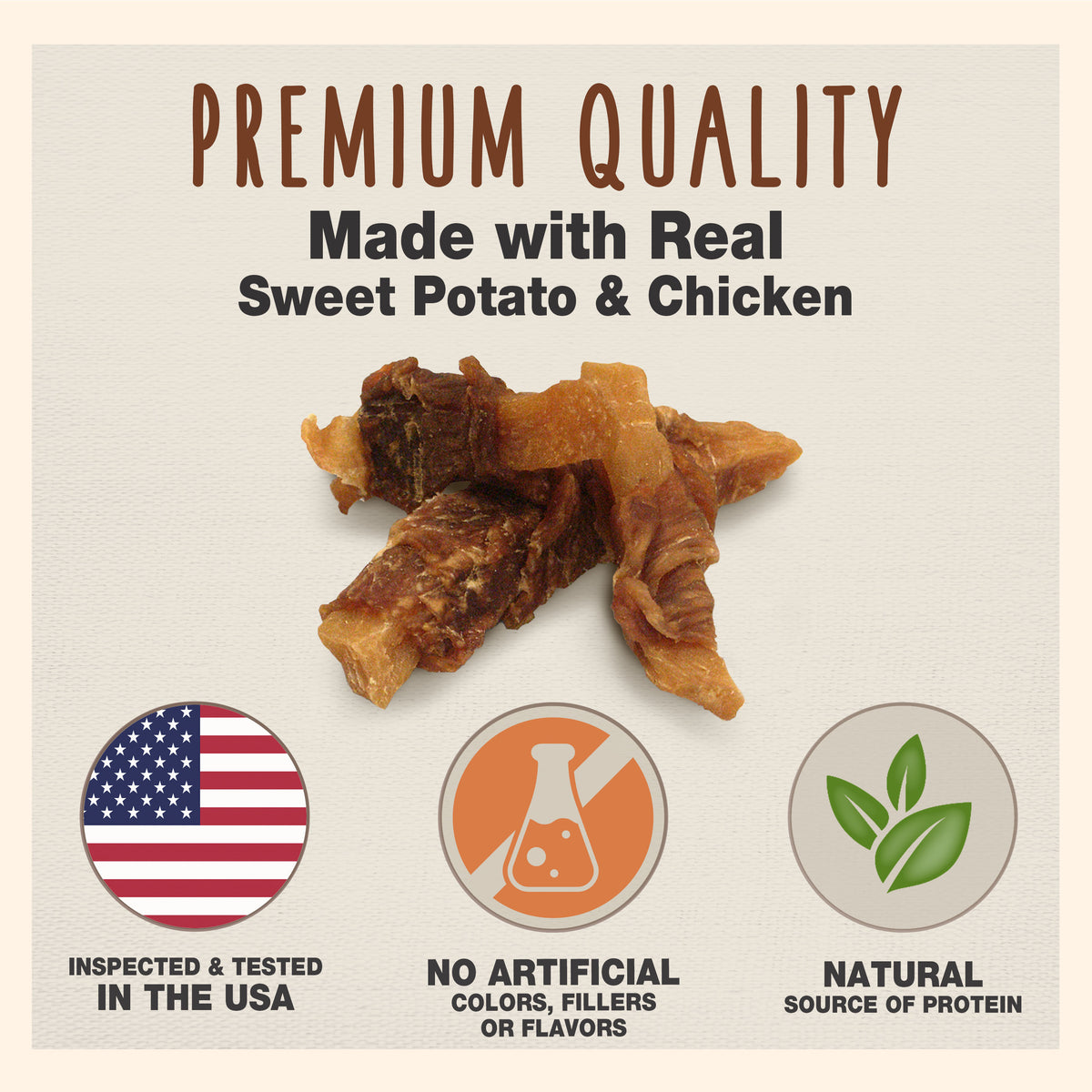 Cadet Gourmet Chicken-Wrapped Sweet Potato Dog Treats Chicken & Sweet Potato 14 Ounce