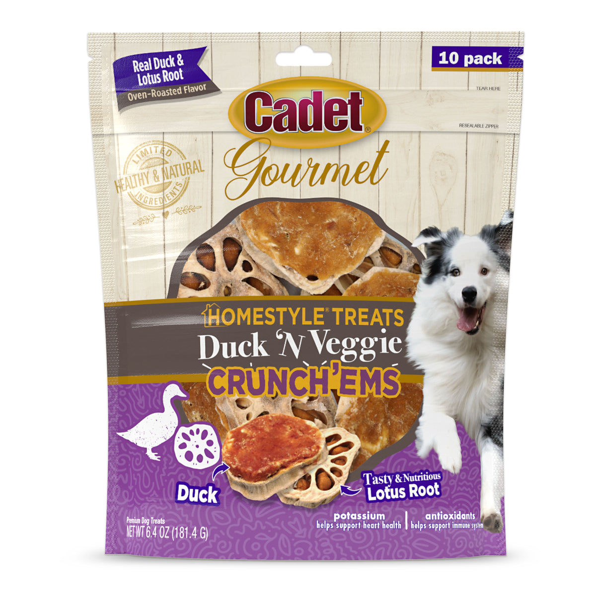Cadet Gourmet Crunch'ems Homestyle Treats Duck N Veggie (10 Count)