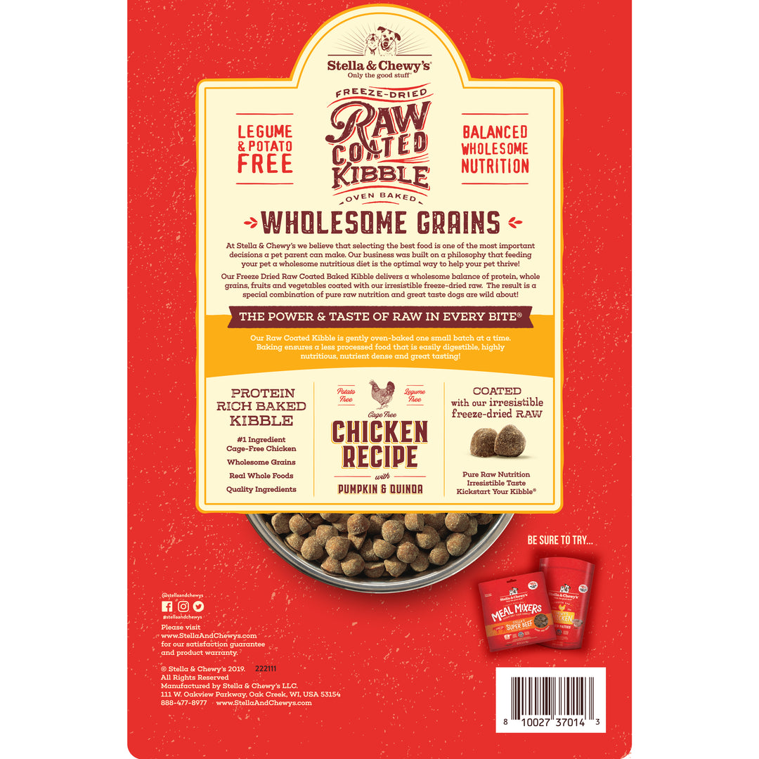 Kibble Raw Coated Wholesome Grain Chicken - 3.5 lb