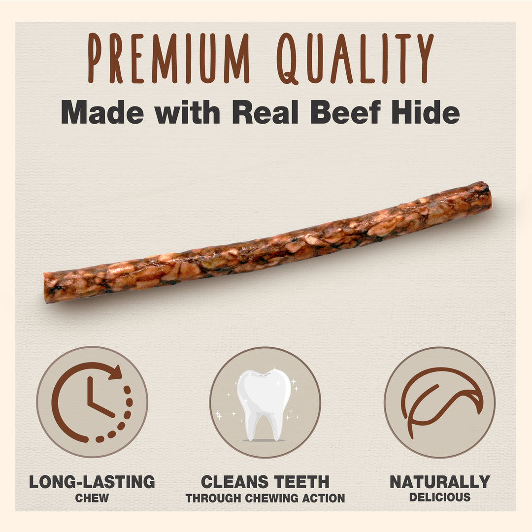Cadet Munchy Beef Hide Sticks for Dogs 5 Inch (150 Count)