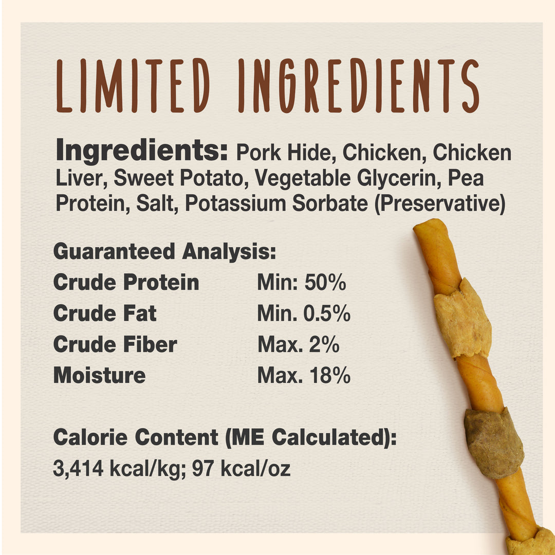 Cadet Gourmet Pork Hide Shish Kabob Dog Treats 11.6 Ounce (4 Count)