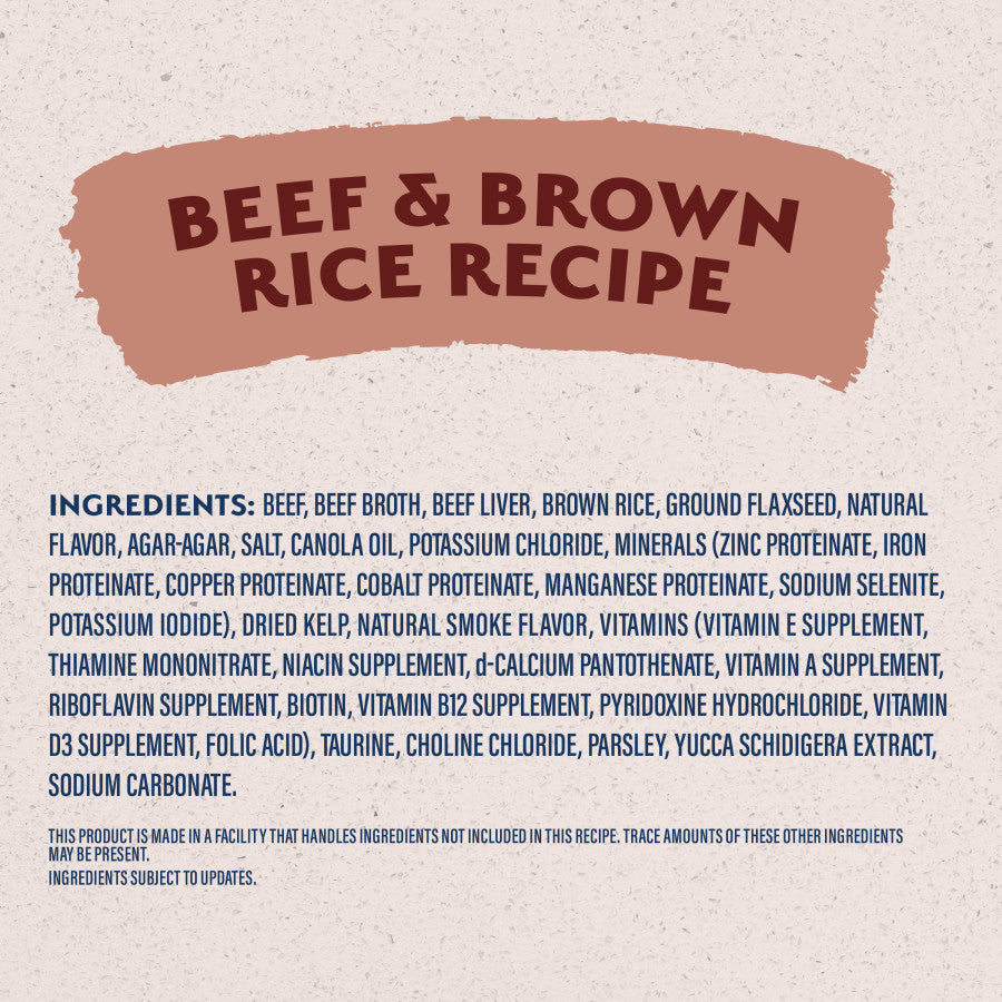 Natural Balance Pet Foods Wet Dog Food Beef Brown Rice 13 oz