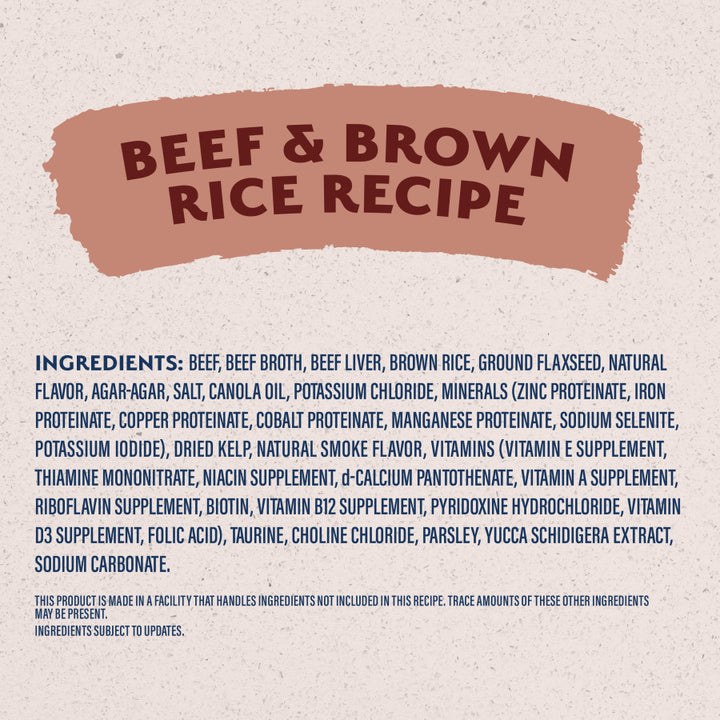 Natural Balance Pet Foods Wet Dog Food Beef Brown Rice 13 oz