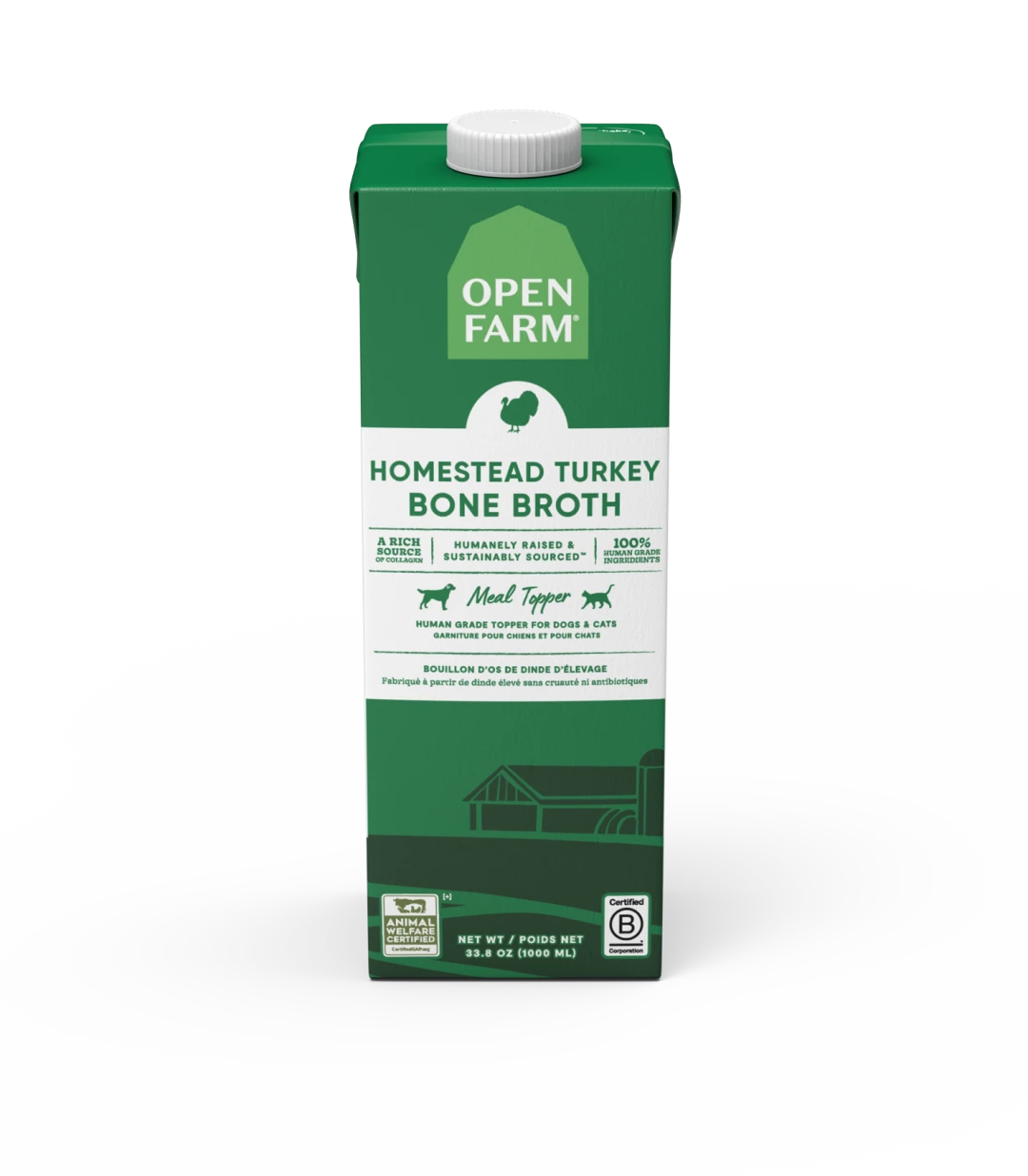 Open Farm Turkey Bone Broth 33.8 oz
