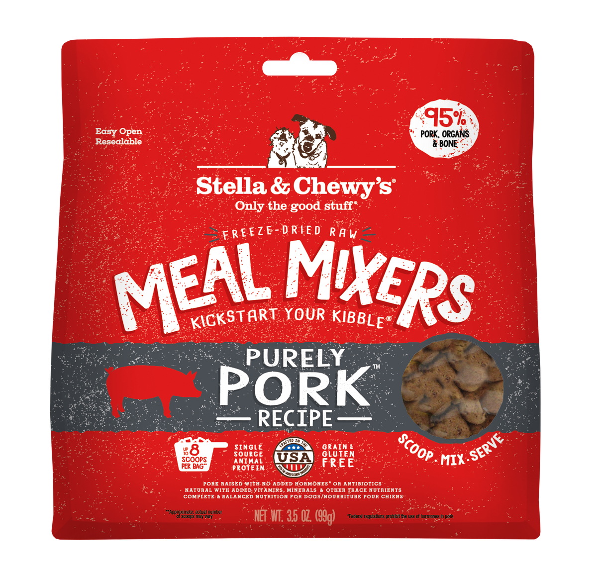 Freeze-Dried Purely Pork Meal Mixers - 3.5 oz