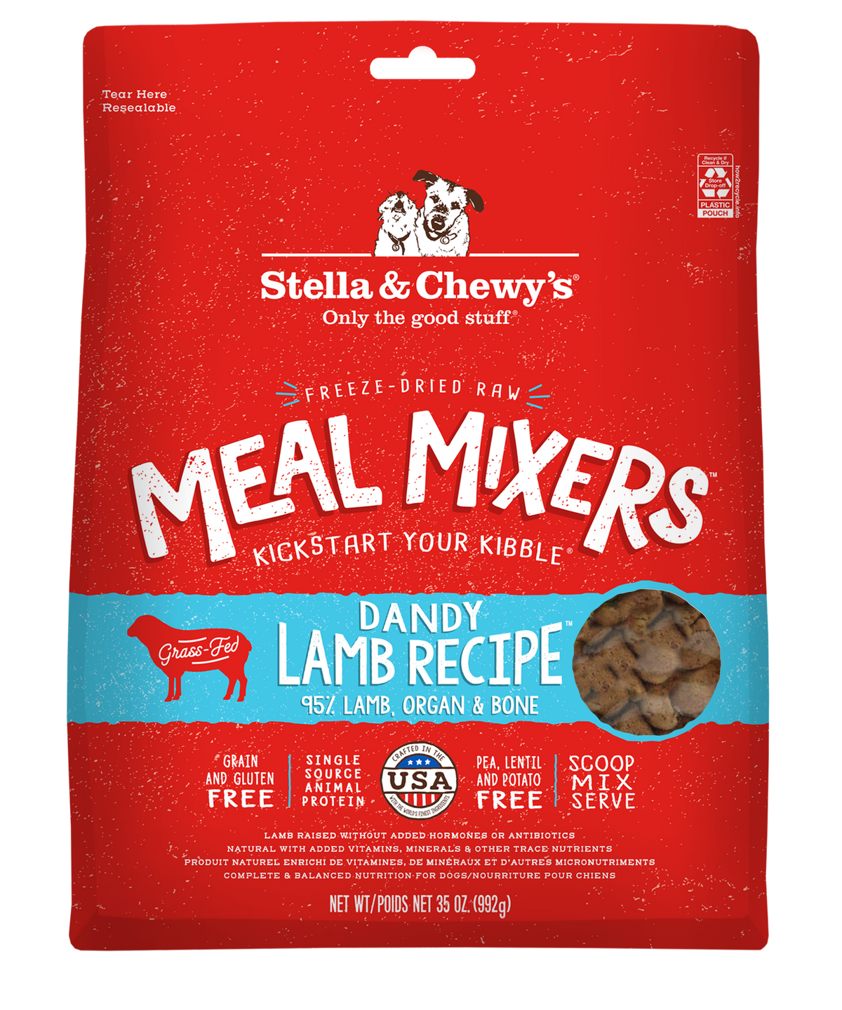 Freeze-Dried Dandy Lamb Meal Mixers - 35 oz