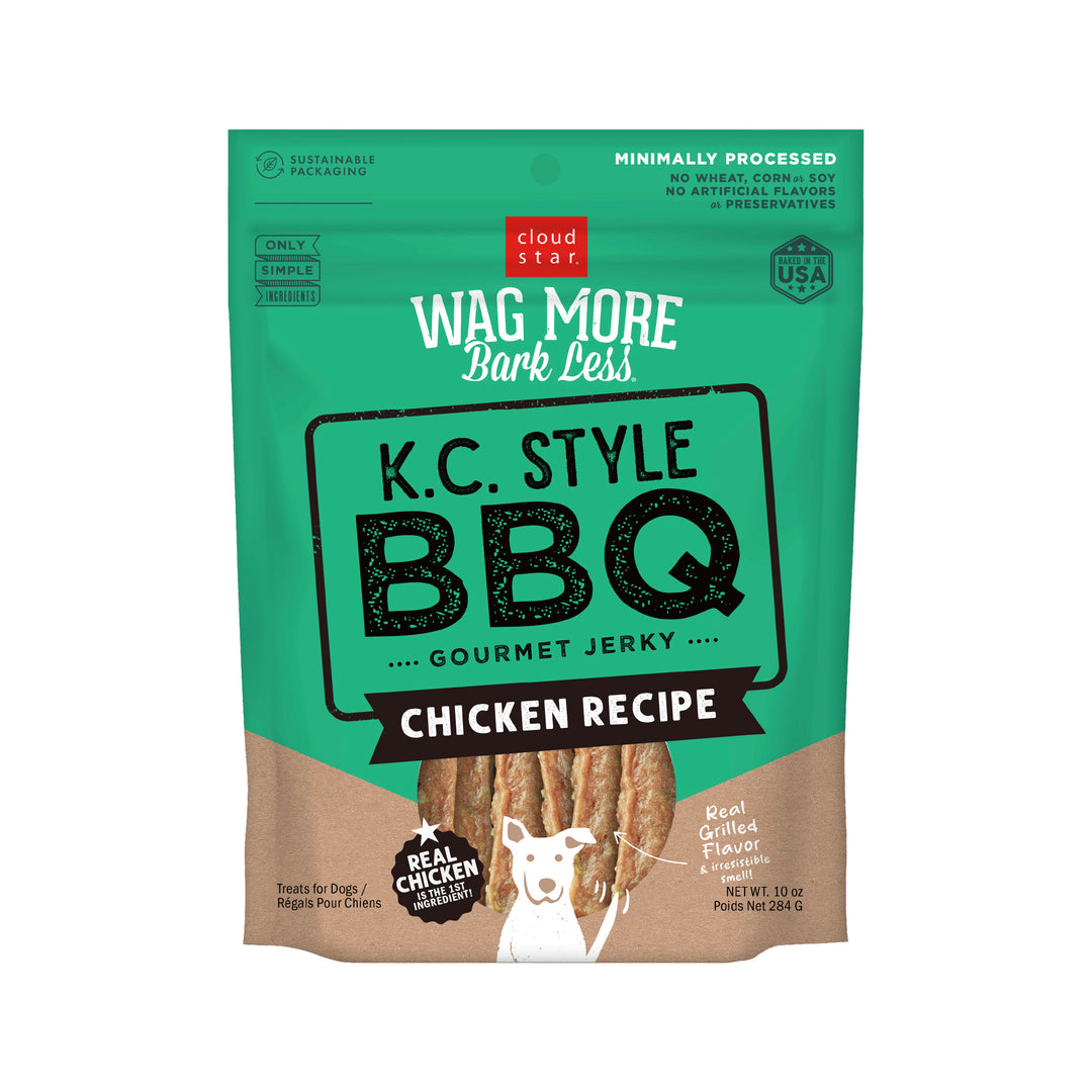 Wag More Bark Less Kansas City Style BBQ Chicken Grilled Jerky 10 oz****
