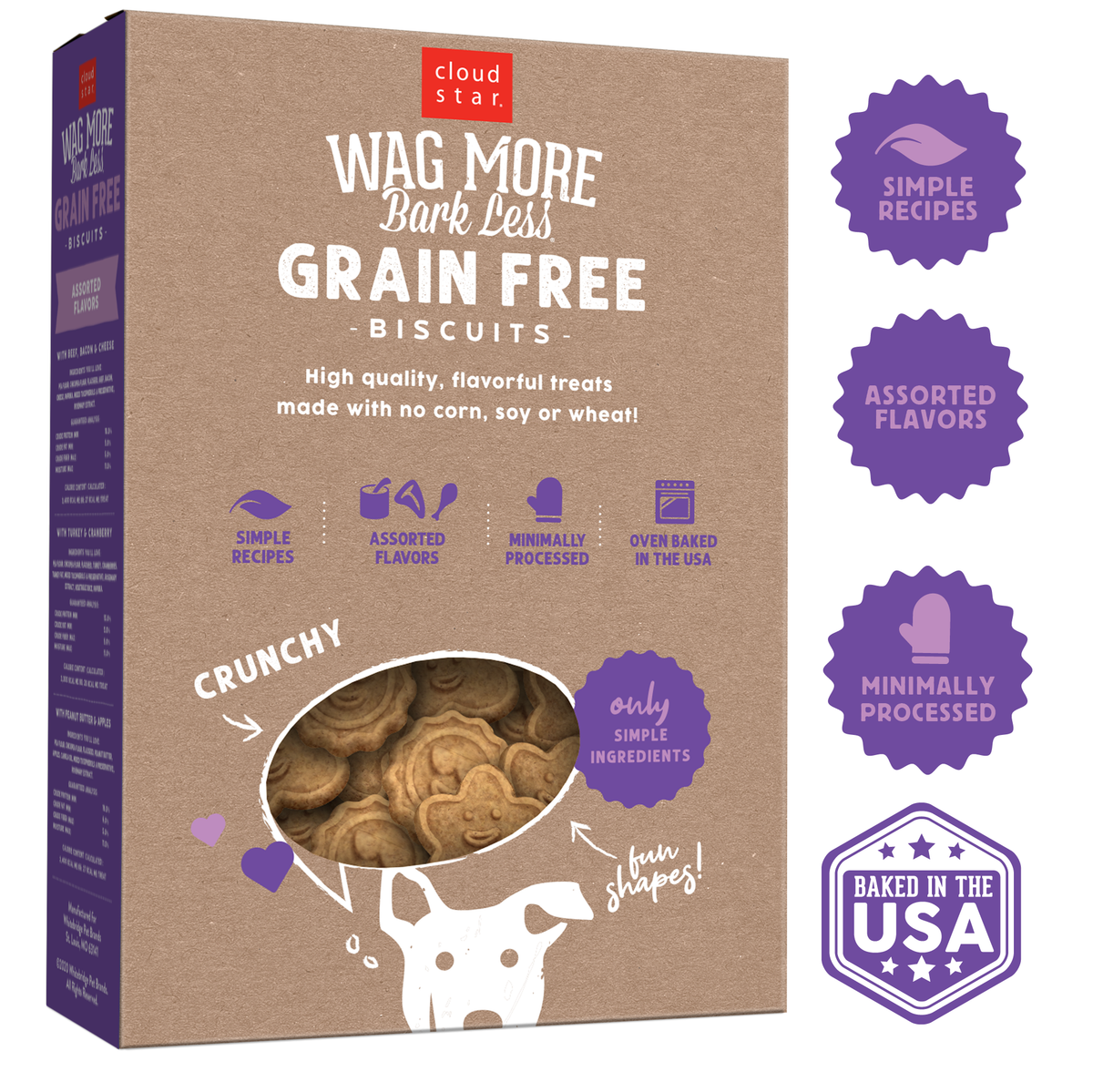 Wag More Grain Free Assorted Flavors 14oz - back