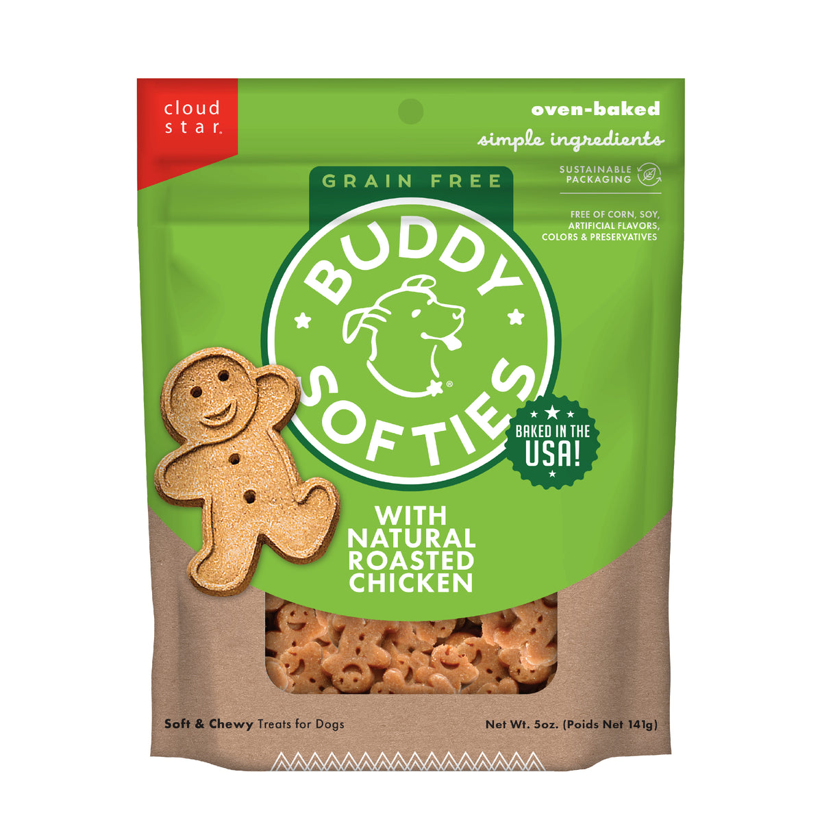 Cloud Star Soft & Chewy Grain Free Rotisserie Chicken Treats 5oz