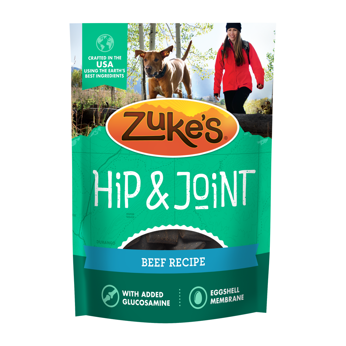 Zukes Hip Action Beef Dog Treats 6 oz