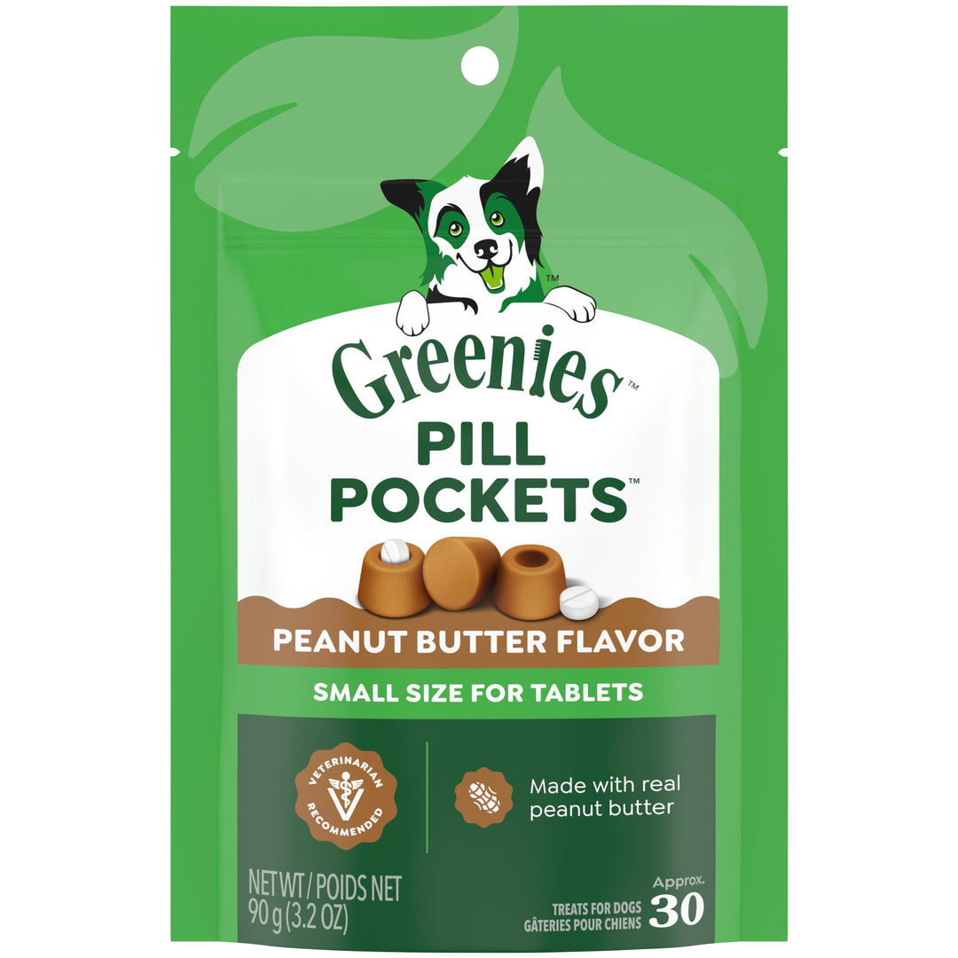 Greenies Canine Pill Pockets Peanut Butter Tablets 3.2oz 30pk