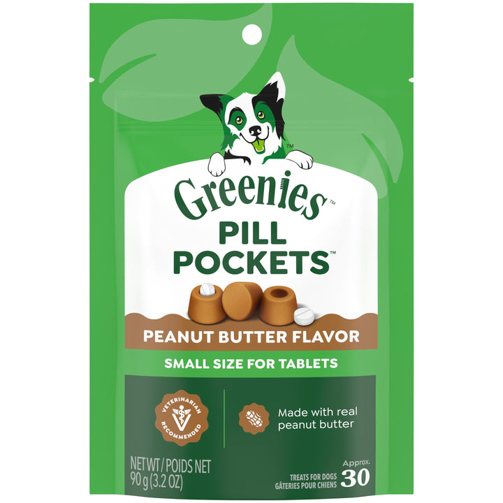 Greenies Canine Pill Pockets Peanut Butter Tablets 3.2oz 30pk