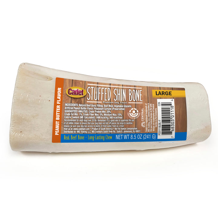 Cadet Stuffed Shin Bones for Dogs Peanut Butter Large (1 Count)