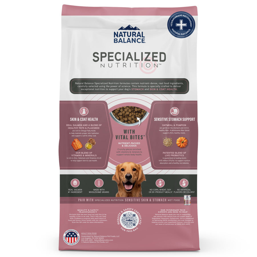 Natural Balance Specialized Sensitive Skin Stomach Salmon Oatmeal 3.5 lb