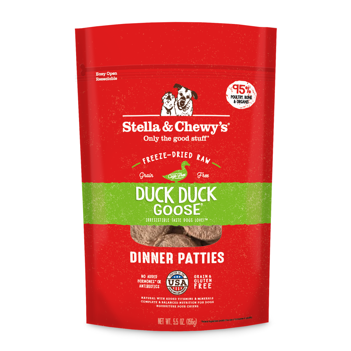 Freeze-Dried Duck Duck Goose Patties - 5.5 oz