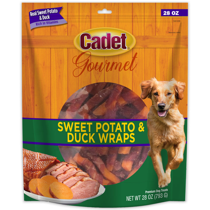 Cadet Gourmet Sweet Potato &amp; Duck Wrapped Dog Treats Duck &amp; Sweet Potato 28 Ounce