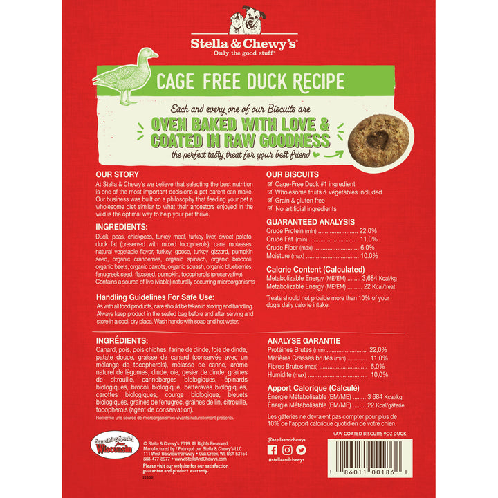 Raw Coated Biscuits Duck - 9 oz