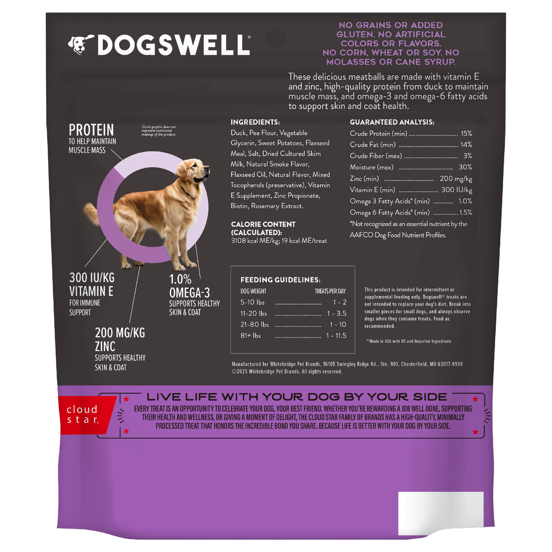 Dogswell Skin Coat Duck Recipe Meatballs 14 oz