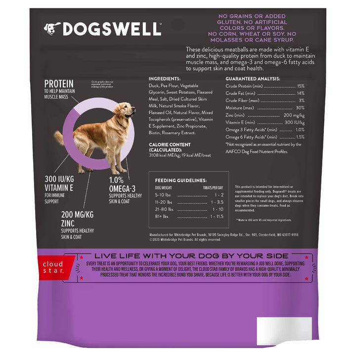 Dogswell Skin Coat Duck Recipe Meatballs 14 oz