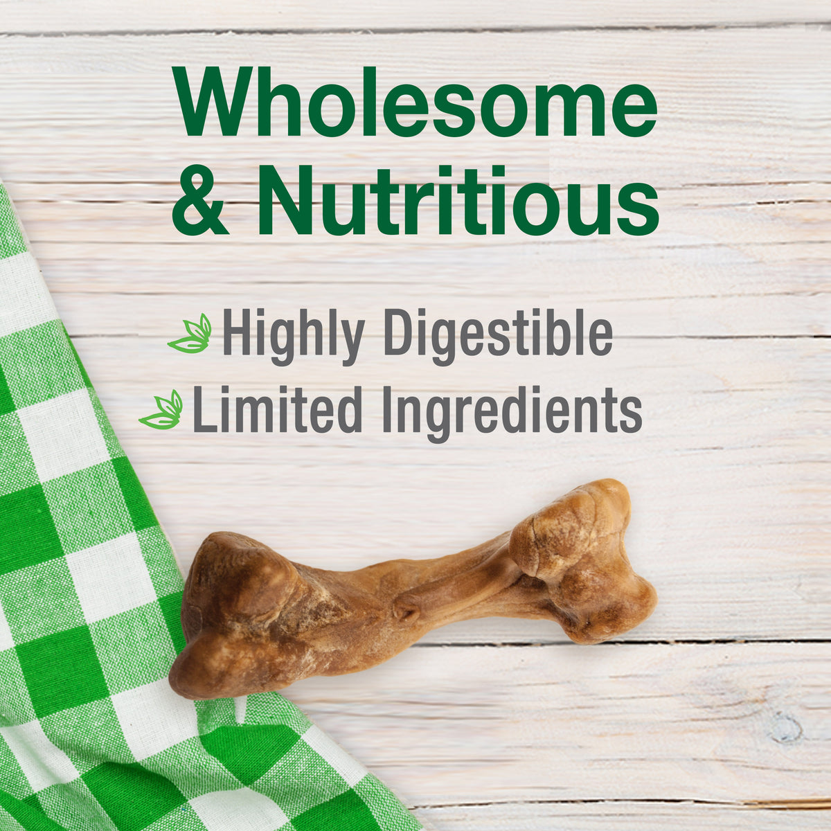 Nylabone Healthy Edibles Broth Bone All-Natural Long Lasting Chew Treats Ham Small (16 Count)