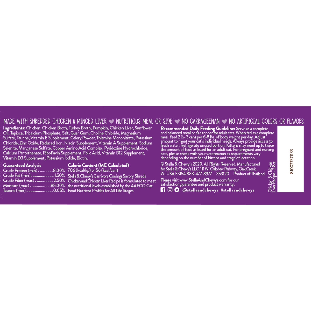 Carnivore Cravings Savory Shreds Chicken & Chicken Liver - 2.8 oz