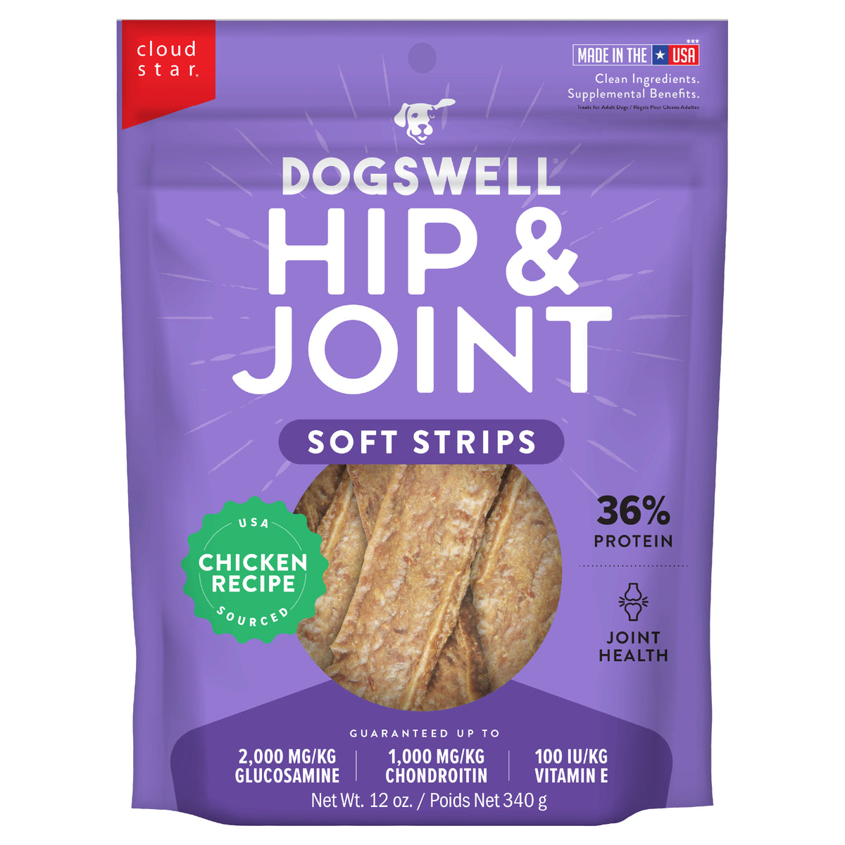 Dogswell Hip  Joint  Chicken Soft Strips 12 oz