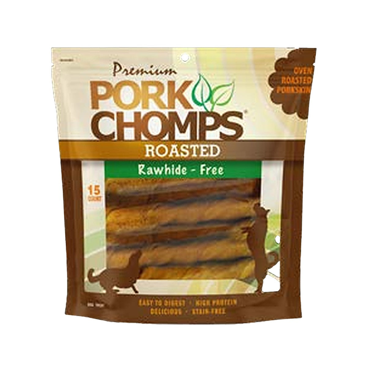 Pork Chomps 6in Roasted Twists 15ct