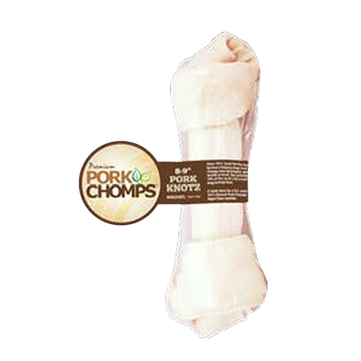 Pork Chomps 8 to 9in Baked Knotted Bone