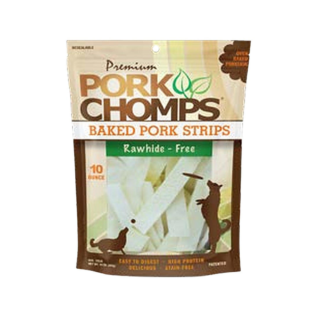 Pork Chomps 4 to 5in Baked Pork Strips 10oz